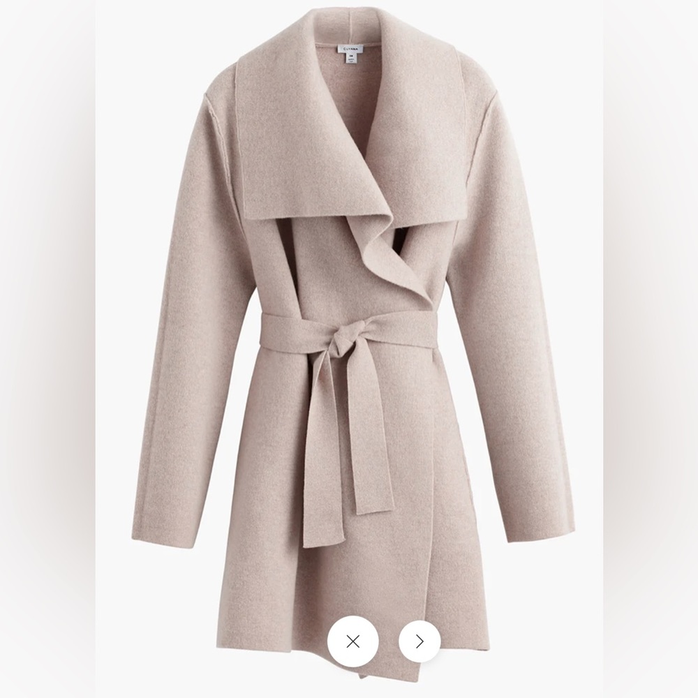 ISO Cuyana Short Wrap Coat size S or M  in light tan color